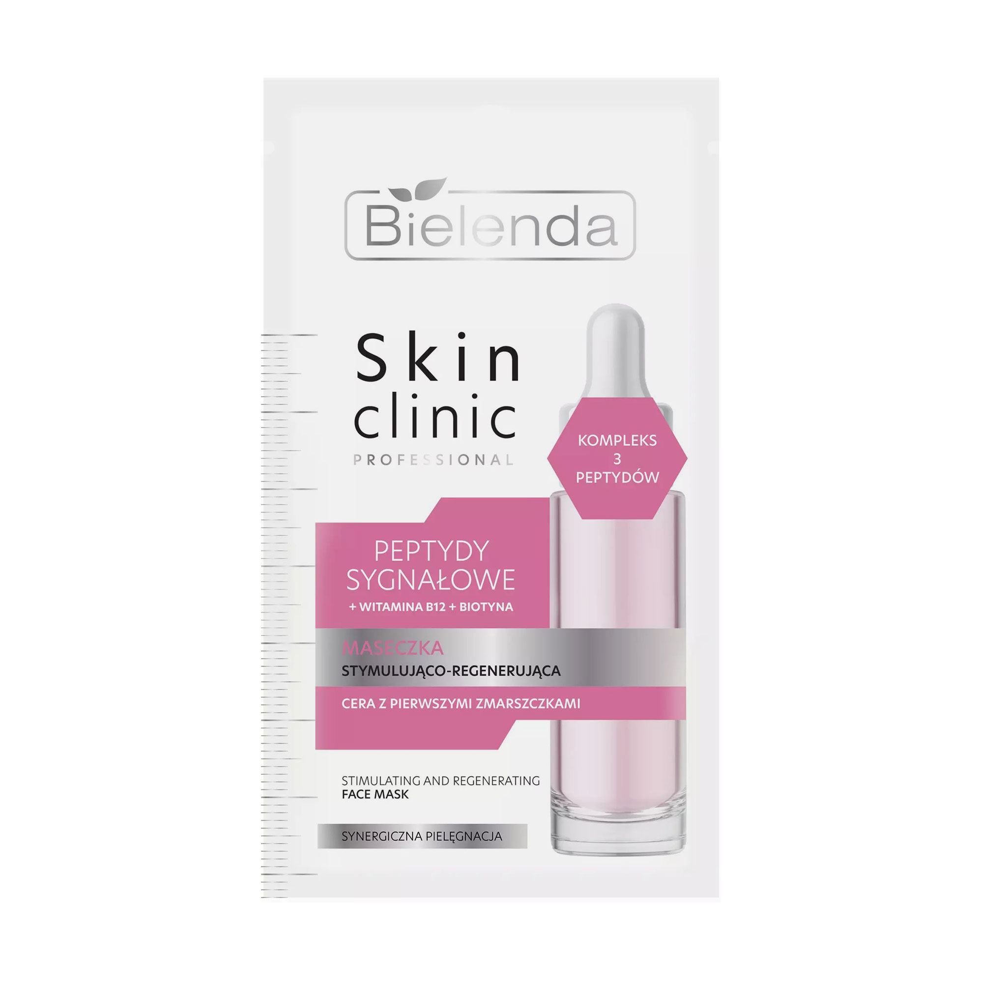 Стимулювальна та регенерувальна маска для обличчя Bielenda Skin Clinic Professional Signal Peptides Mask, 8 г
